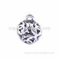 2015 hot sell 10mm round shape antique silver zinc alloy hollow balls for DIY ball beads pendant
